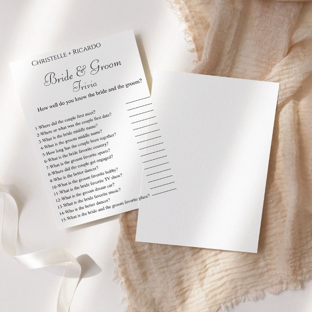 Lámina Elegante juego de novias y novias triviales (Subido por el creador)