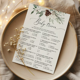 Lámina Elegante juego de trivialidades para bebés con cal