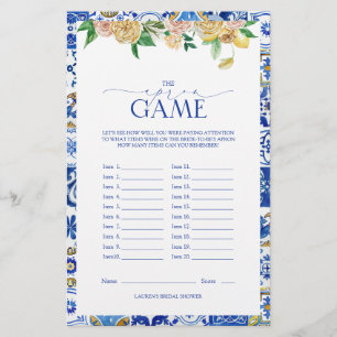 Lámina Elegante juego mediterráneo de ducha de novia con