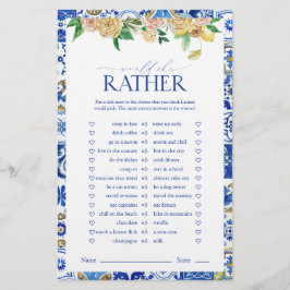 Lámina Elegante juego mediterráneo de ducha de novia con 