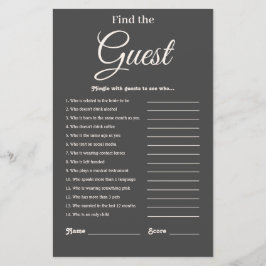 Lámina Elegante juego moderno de ducha de novia gris oscu