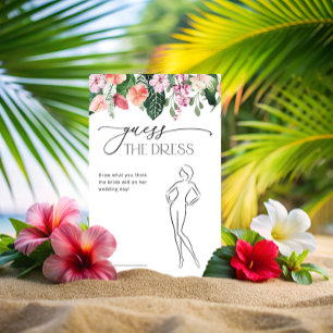 Lámina Elegante juego tropical floral de ducha de novia