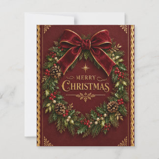 Lámina Elegante lazo de terciopelo de Navidad, Botánica d