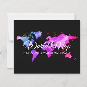 Lámina Elegante mapa del mundo globo viaje oficina de age