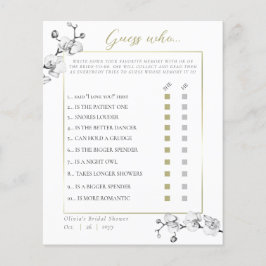 Lámina Elegante Marco Orquídea Ducha De Novias Adivina Qu