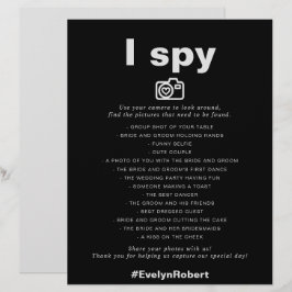 Lámina Elegante minimalista juego de Boda de espionaje ne