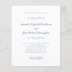 Lámina Elegante Moda de presupuesto azul turquesa Invitac