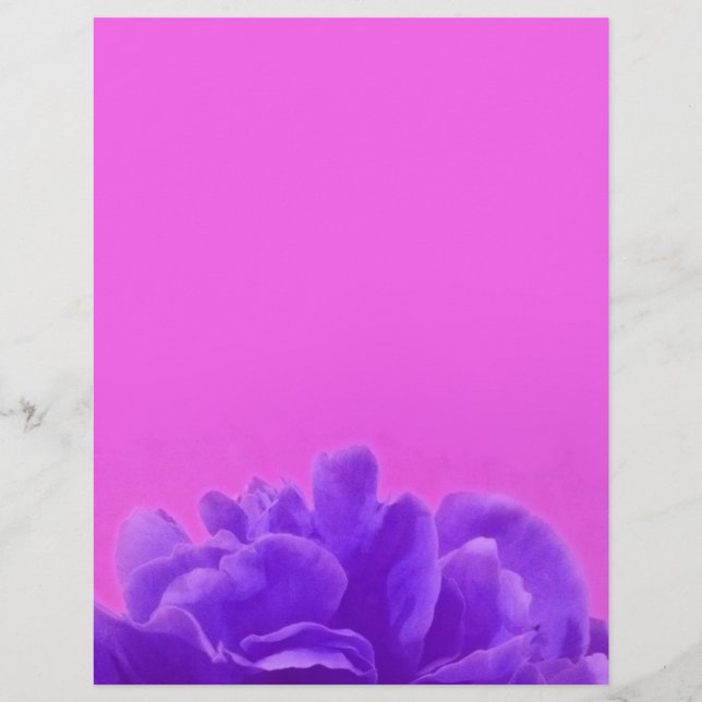 Lámina Elegante morado frambuesa floral (Anverso)