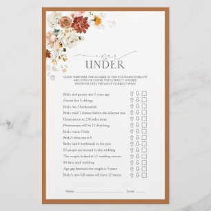 Lámina Elegante Naranja de óxido floral Nodal Shower Jueg