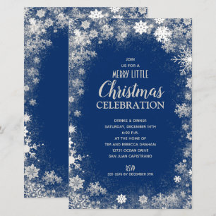 Lámina Elegante Navidades de copos de nieve Invitan a pre