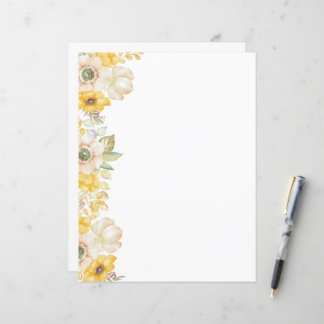 Lámina Elegante Papel de adormidera floral