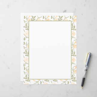 Lámina Elegante Papel de diseño de estilo floral