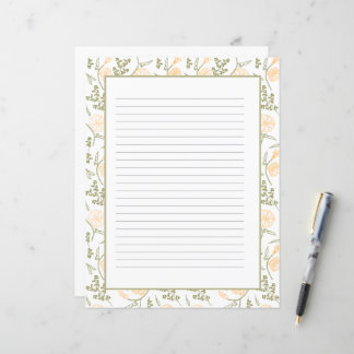 Lámina Elegante Papel de diseño de estilo floral