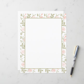 Lámina Elegante Papel de estacionamiento floral