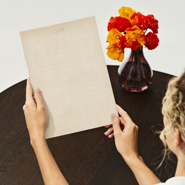 Lámina Elegante Papel Viejo Vintage Letra Lineal Inicial (Subido por el creador)