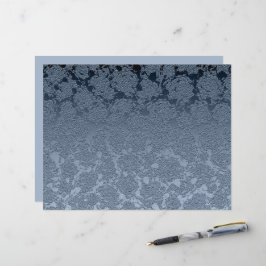 Lámina Elegante Patrón Blanco Azul Dusto Floral