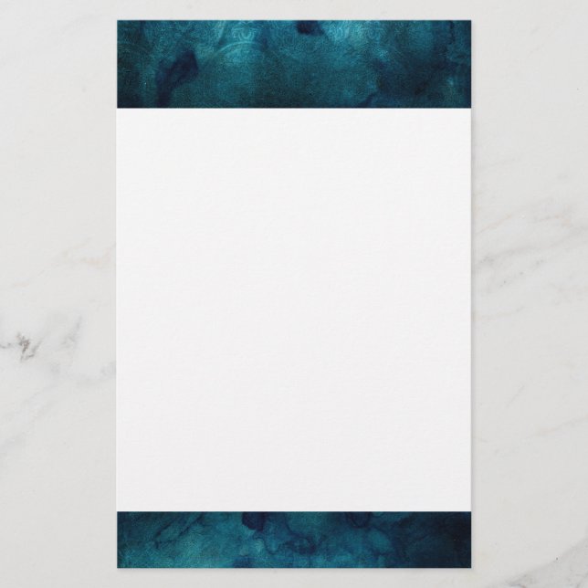 Lámina Elegante Patrón de color de agua turquesa Mandala (Anverso)