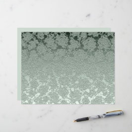 Lámina Elegante Patrón Verde Floral Pastel Sage