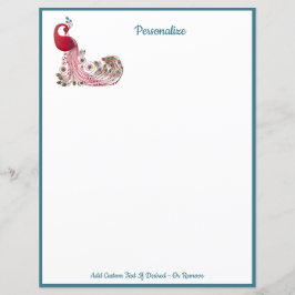 Lámina Elegante Peacock Bird Personaliza