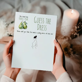Lámina Elegante Perfect Pear Bridal Shower Game Draw Card