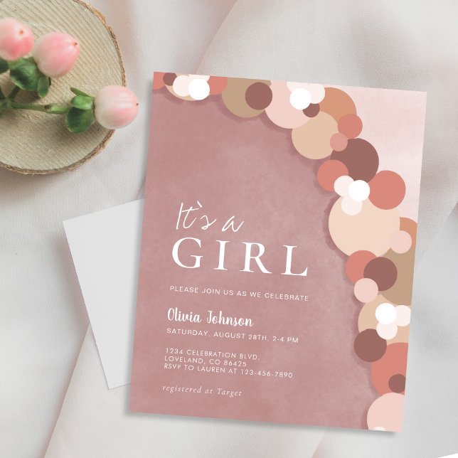 Lámina Elegante presupuesto Boho Cute Invitación Baby Sho (Subido por el creador)