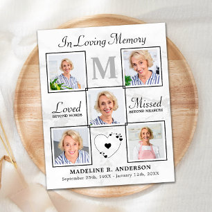 Lámina Elegante presupuesto Collage de fotos Simpatía Gra