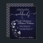 Lámina Elegante presupuesto Flores Invitación a la Boda B<br><div class="desc">Elegante presupuesto Flores Invitación a la Boda Blanca . Sencillo y moderno para completar sus detalles con facilidad y rapidez. Revisa mi tienda para ver toda la suite para este diseño.</div>