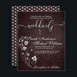 Lámina Elegante presupuesto Flores Invitación a la Boda B<br><div class="desc">Elegante presupuesto Flores Invitación a la Boda Blanca . Sencillo y moderno para completar sus detalles con facilidad y rapidez. Revisa mi tienda para ver toda la suite para este diseño.</div>