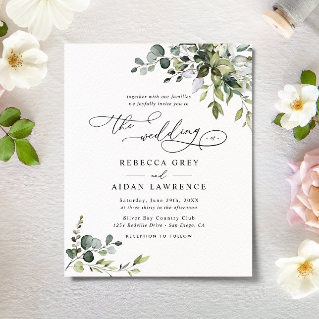 Lámina Elegante presupuesto Invitación a bodas de vegetac (Subido por el creador)