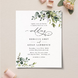 Lámina Elegante presupuesto Invitación a bodas de vegetac