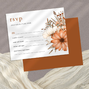 Lámina Elegante presupuesto otoño Florals Boda RSVP