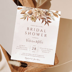 Lámina Elegante Presupuesto Otoño Moderno Shower Nupcial