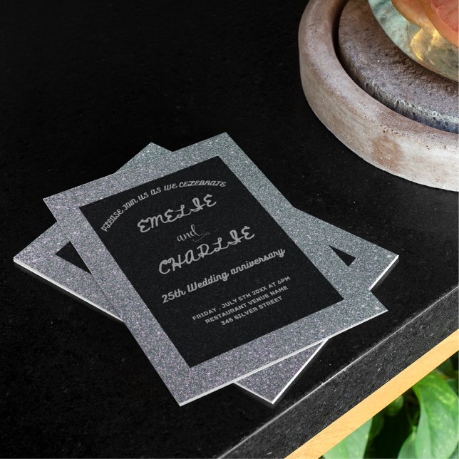 Lámina Elegante presupuesto plateado aniversario 25 bodas (Subido por el creador)