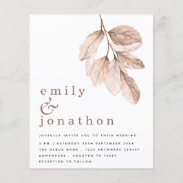 Lámina Elegante presupuesto Rubor deja la invitación a la