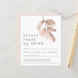 Lámina Elegante presupuesto Rubor deja matrimonio RSVP