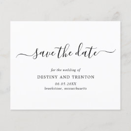 Lámina Elegante Presupuesto Sencillo de Boda Save The Dat