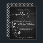 Lámina Elegante presupuestoFlores Invitación a la boda bl<br><div class="desc">Elegante Flores Florales Invitación a la Boda Blanca . Sencillo y moderno para completar sus detalles con facilidad y rapidez. Revisa mi tienda para ver toda la suite para este diseño.</div>