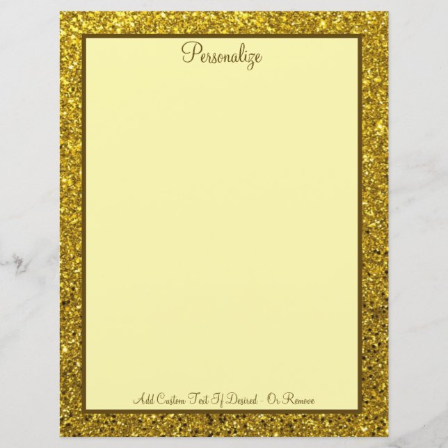 Lámina Elegante Profesional Metálico de Oro (Anverso)