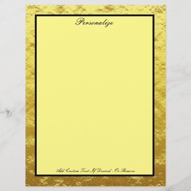 Lámina Elegante profesional negro y oro (Anverso)