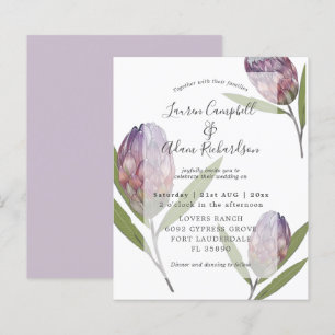 Lámina Elegante Protea Presupuestaria Invitación a la Bod