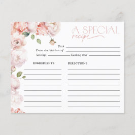 Lámina Elegante receta de ducha de novia floral rosa Rubo