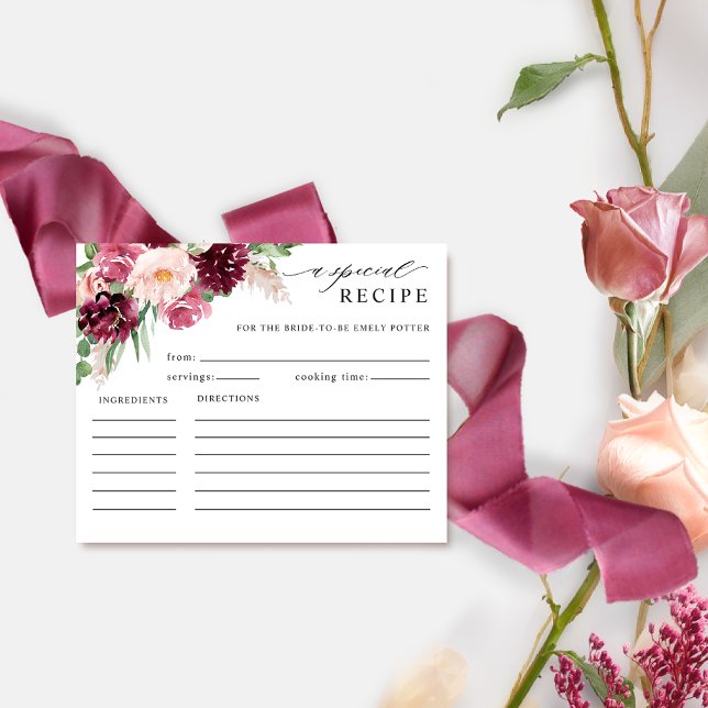 Lámina Elegante receta de ducha de novia rosa de Rubor bo (Subido por el creador)