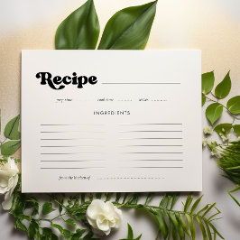 Lámina Elegante receta retro de ducha de novia