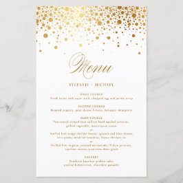 Lámina Elegante Relieve metalizado dorado Faux Confetti B