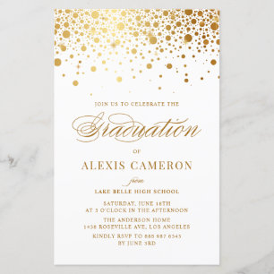 Lámina Elegante Relieve metalizado dorado Faux Confetti G