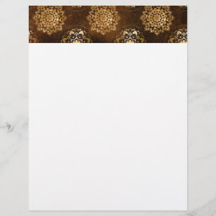 Lámina Elegante Relieve metalizado dorado y Mandala india