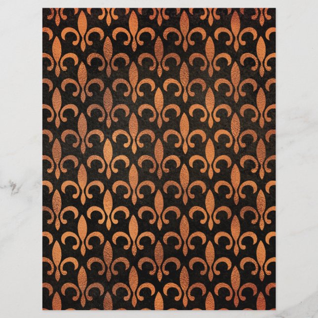 Lámina Elegante Relieve metalizado Efecto Fleur de Lis Pa (Anverso)
