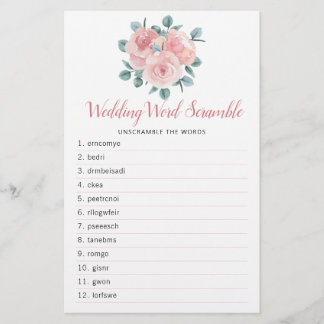 Lámina Elegante Rosa Dusty Floral Bridal Shower Juego de