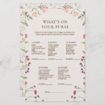 Elegante rosa floral ¿qué hay en tu juego de bolso