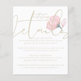 Lámina Elegante Rosa Oro Moderno Boda Sparkle